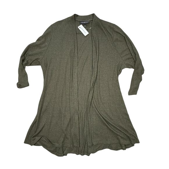 Lane Bryant Dark Olive Green Ribbed Cardigan 22/24 NWT40 - Picture 1 of 3